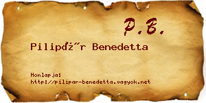 Pilipár Benedetta névjegykártya